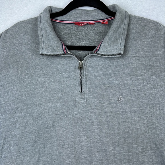 Izod Men’s Pullover 3/4 zip Sweater Gray Size XL - Picture 3 of 9